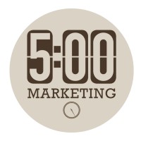 5:00 Marketing logo, 5:00 Marketing contact details