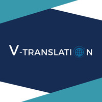 V-Translation logo, V-Translation contact details