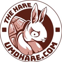 The Hare logo, The Hare contact details