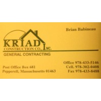 Kriad Construction Co., Inc. logo, Kriad Construction Co., Inc. contact details