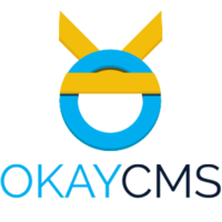 OkayCMS logo, OkayCMS contact details