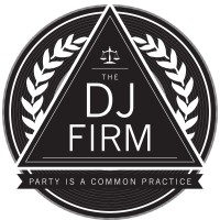 The DJ Firm logo, The DJ Firm contact details