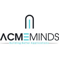 AcmeMinds logo, AcmeMinds contact details