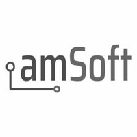 amSoft logo, amSoft contact details