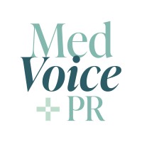 MedVoicePR logo, MedVoicePR contact details