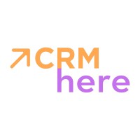 CRMhere logo, CRMhere contact details