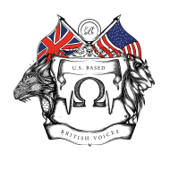 US Based British Voices logo, US Based British Voices contact details