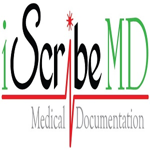 iScribeMD logo, iScribeMD contact details