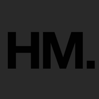 HM. logo, HM. contact details