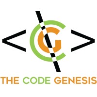 The Code Genesis logo, The Code Genesis contact details