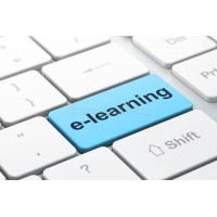 E-learning logo, E-learning contact details