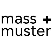 mass + muster logo, mass + muster contact details