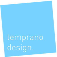 temprano design. logo, temprano design. contact details