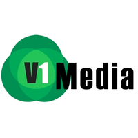 V1 Media logo, V1 Media contact details