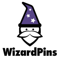 WizardPins logo, WizardPins contact details