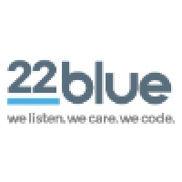 22 Blue logo, 22 Blue contact details