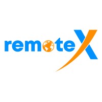 remoteX logo, remoteX contact details