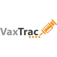 VaxTrac logo, VaxTrac contact details