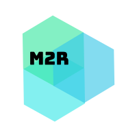 M2R logo, M2R contact details