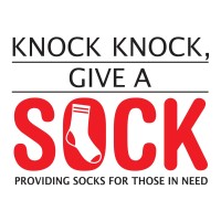 KNOCK KNOCK GIVE A SOCK logo, KNOCK KNOCK GIVE A SOCK contact details