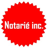 NotariÃ© inc. logo, NotariÃ© inc. contact details