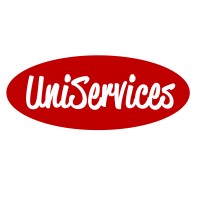 UniServices logo, UniServices contact details