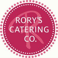 'Rory''s Catering Co.' logo, 'Rory''s Catering Co.' contact details