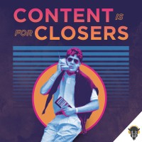 Content is for Closers logo, Content is for Closers contact details