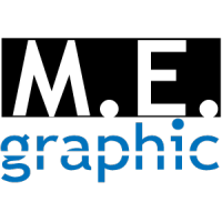 M.E. Graphic logo, M.E. Graphic contact details