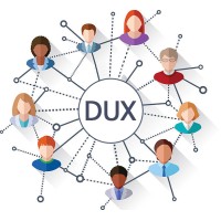 DUX logo, DUX contact details