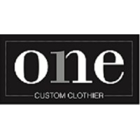 ONE custom clothier logo, ONE custom clothier contact details