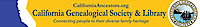 California Genealogical Society and Library logo, California Genealogical Society and Library contact details