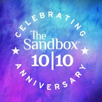 The Sandbox logo, The Sandbox contact details