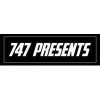 747 Presents logo, 747 Presents contact details