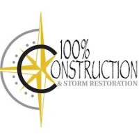 100% Construction logo, 100% Construction contact details