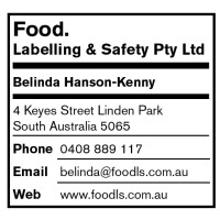 FOOD. Labelling & Safety logo, FOOD. Labelling & Safety contact details