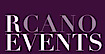 RCano Events logo, RCano Events contact details