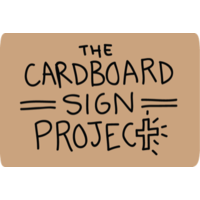 The Cardboard Sign Project logo, The Cardboard Sign Project contact details