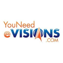 eVISIONS logo, eVISIONS contact details