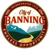 City of Banning logo, City of Banning contact details