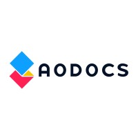 AODocs logo, AODocs contact details