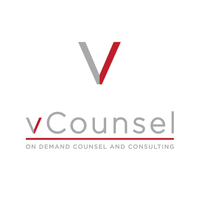 vCounsel logo, vCounsel contact details