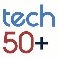 Tech50+ logo, Tech50+ contact details