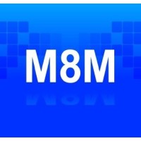 M8M logo, M8M contact details