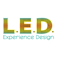 L.E.D. logo, L.E.D. contact details