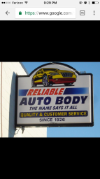 Reliable Auto Body logo, Reliable Auto Body contact details