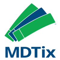 MDTix logo, MDTix contact details