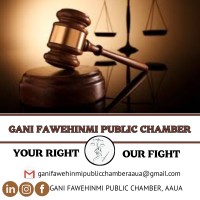 Gani Fawehinmi Public Chamber, AAUA logo, Gani Fawehinmi Public Chamber, AAUA contact details