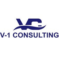 V-1 Consulting logo, V-1 Consulting contact details