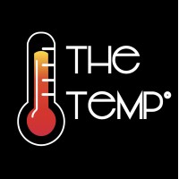 The Temp logo, The Temp contact details